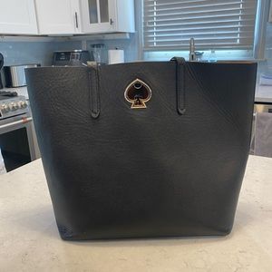 Kate Spade Black Leather Tote Bag